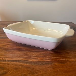 Pink and cream deep Casserole/baking dish